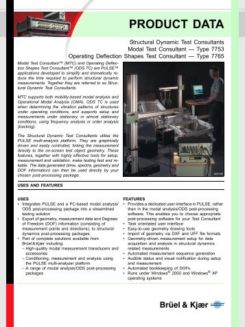 Product Data Sheet: Structtural Dynamic Test ... - BrÃ¼el & KjÃ¦r