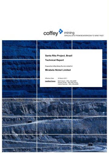 MBN - Santa Rita Technical Report - Mirabela Nickel