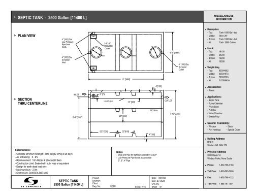 SEPTIC TANK 1056 Gallon - Shaw Precast Solutions