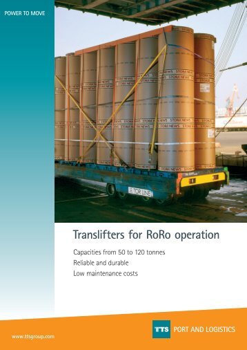 Translifters for RoRo operation PORT AND ... - TTS Group ASA