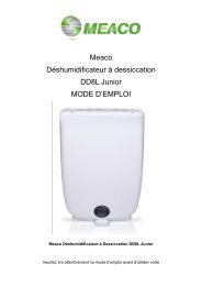 Meaco DÃ©shumidificateur Ã  dessiccation DD8L Junior MODE D ...