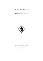 Termin- und Spielplan - Aachener Schachverband 1928 e. V.