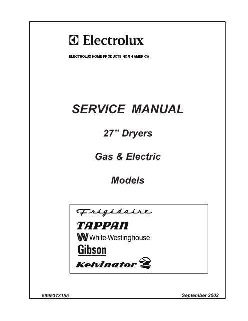 13 MB 19th Jul 2013 5995373155 Frigidaire 27 Dryers Gas and ...