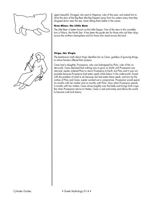 A Collection of Curricula for the STARLAB Greek Mythology Cylinder