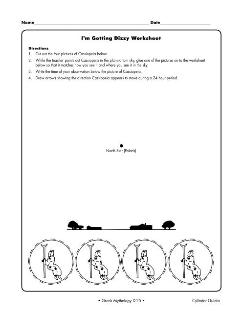 A Collection of Curricula for the STARLAB Greek Mythology Cylinder