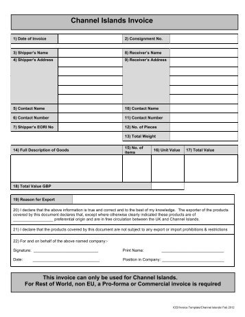 Download the Channel Islands Invoice Template (PDF, 82 Kb) - DPD