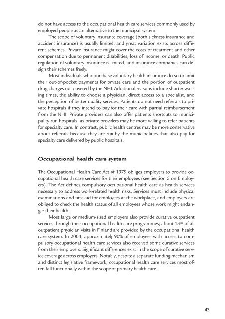 The Finnish Health Care System - Institute for Strategy and ...