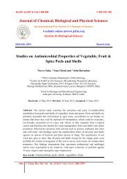 Studies on Antimicrobial Properties of Vegetable, Fruit & Spice ...