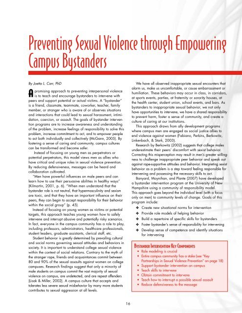 Primary Prevention of Sexual Violence - American College Health ...