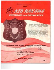 1960 Keo Nakama Invitational - Hawaii Swimming