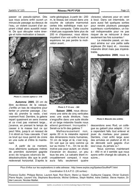 nÂ° 125 - 2010 - ComitÃ© spÃ©lÃ©ologique rÃ©gional Midi-PyrÃ©nÃ©es