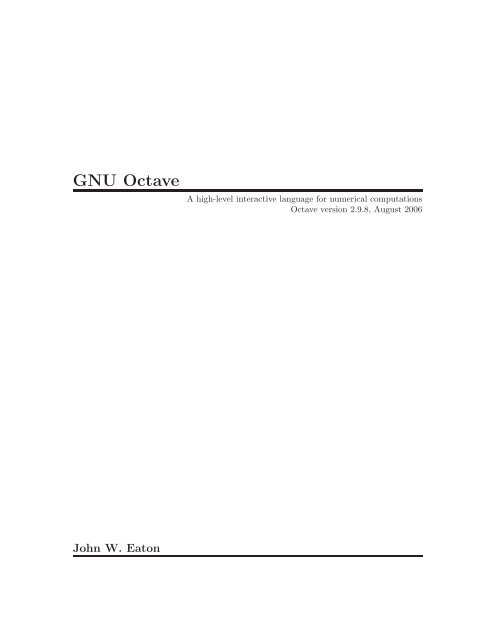 what is gnu octave what is gnu octave