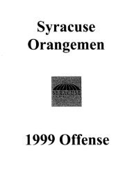 Syracuse Orange Freeze Option Offense - 1999 - FootballXOs.com