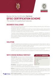 EFISC CERTIFICATION SCHEME - Bureau Veritas