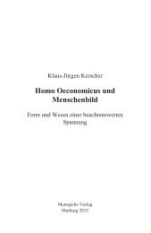 Homo Oeconomicus und Menschenbild - Metropolis