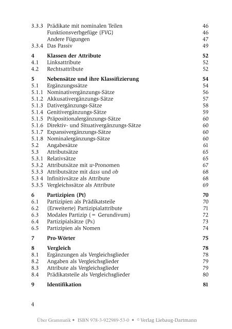 Inhaltsübersicht A Syntax 11