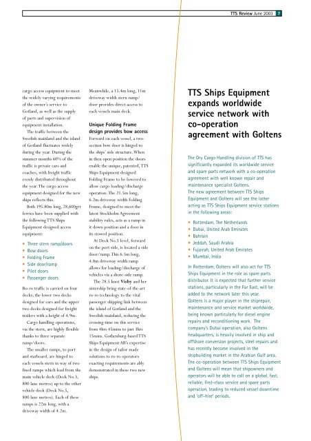Review nr 1. 2003 - TTS Group ASA