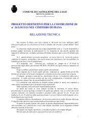 RELAZIONE TECNICA - Comune di Castiglione del Lago