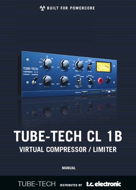 Tube-Tech CL 1B Manual - English - TC Electronic