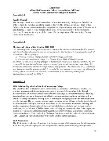 Appendix 3 & 4 - LaGuardia Community College - CUNY