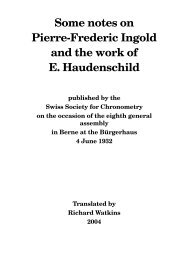 Some notes on Pierre-Frederic Ingold and the work of E. Haudenschild