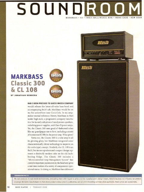 MARKBASS Classic 300 & CL 108