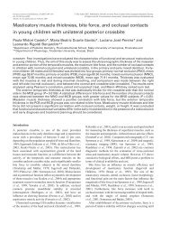 Masticatory muscle thickness, bite force, and occlusal contacts in ...