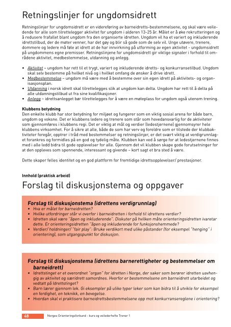 NOF Trener 1 kurs og veilederhefte.pdf - Norges orienteringsforbund