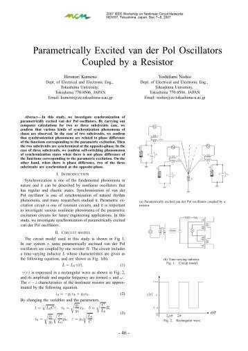 Parametrically Excited van der Pol Oscillators Coupled by a Resistor