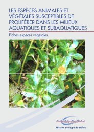 Les espÃ¨ces animales et vÃ©gÃ©tales susceptibles de prolifÃ©rer