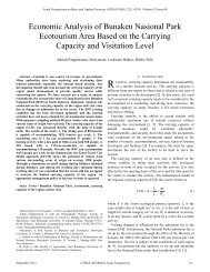 Economic Analysis of Bunaken Nasional Park Ecotourism Area ...