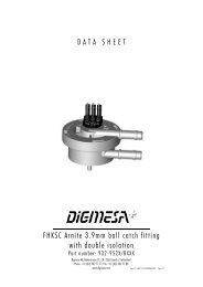 FHKSC Arnite 3.9mm ball catch fitting with double isolation - Digmesa