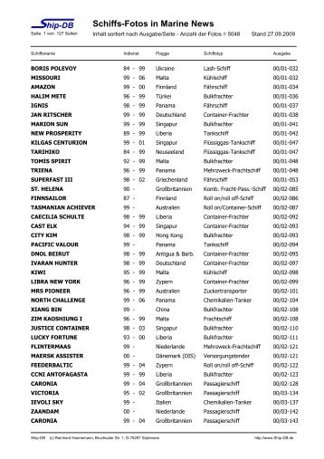 Schiffs-Fotos in Marine News - Ship-DB Schiffsdatenbank