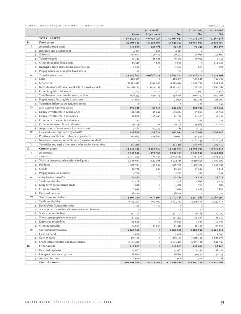 TÅ½ Annual Report 2008 in pdf, 7.5 MB - TÅineckÃ© Å¾elezÃ¡rny