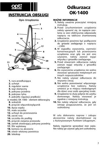 instrukcja obsÅugi - Optimum