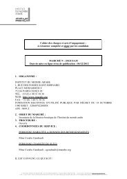 Cahier des charges et acte d'engagement - Institut du Monde Arabe