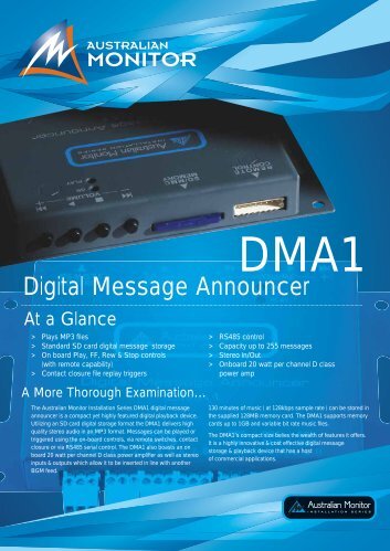 Digital Message Announcer - Sennheiser
