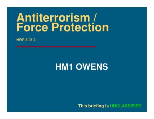 Antiterrorism / Force Protection