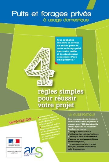Puits et forages privés : 4 règles simples pour ... - ARS Aquitaine
