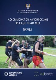 Accommodation Handbook - Massey University