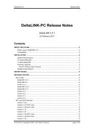 DeltaLINK-PC Release Notes - Delta-T Devices