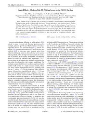 Superdiffusive Motion of the Pb Wetting Layer on ... - Ames Laboratory