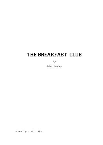 The Breakfast Club.fdr Title Page - Daily Script