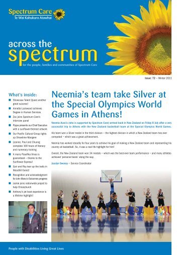 Across the Spectrum Newsletter - Issue 72 Winter ... - Spectrum Care