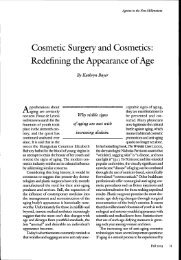 Cosmetic Surgery and Cosmetics: Redefining the Appearance of Age