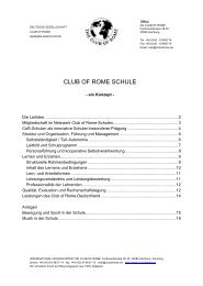 Konzept CLUB OF ROME Schulen