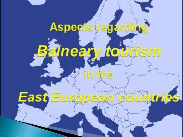 Aspects regarding balneary tourism development in ... - VectWeb SM