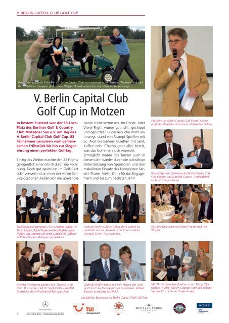 Historische Golfer helfen „Kindern in Gefahr“ - Berlin Capital Club