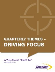 quarterly themes â driving focus - Gazelles