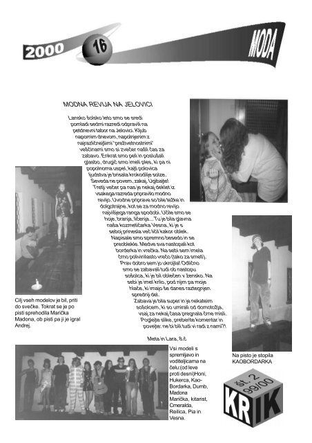 Krik 2 - osnovna Å¡ola Franceta PreÅ¡erna Kranj